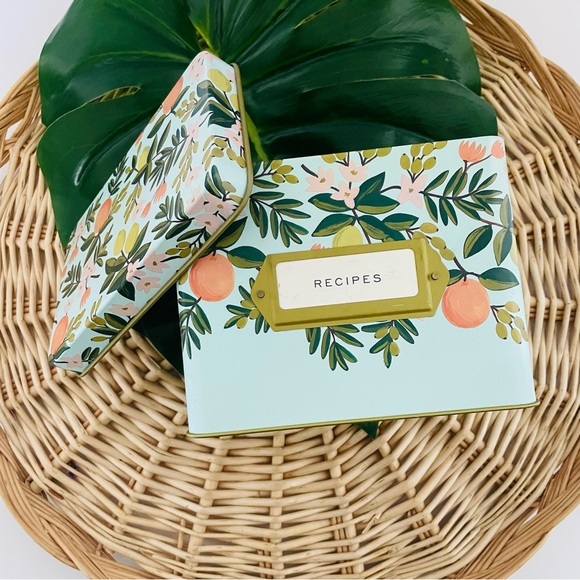 Rifle Paper Co. | Kitchen | Rifle Paper Co Citrus Floral Recipe Box Tin ...